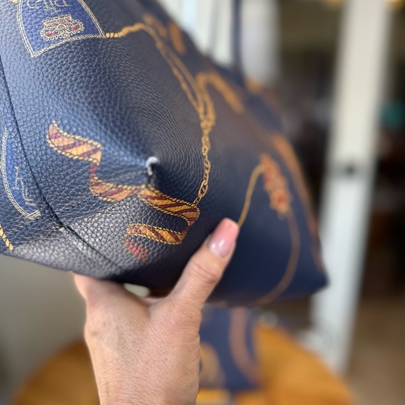 Lauren Ralph Lauren Reversible Nautical Navy tote‎ bag - Picture 14 of 16